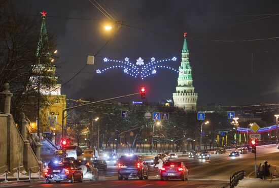 Вид на Кремль со стороны улицы Знаменки