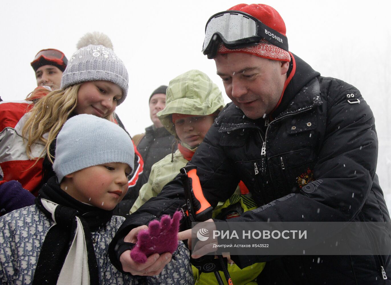 Д. Медведев на горнолыжном курорте "Красная Поляна"