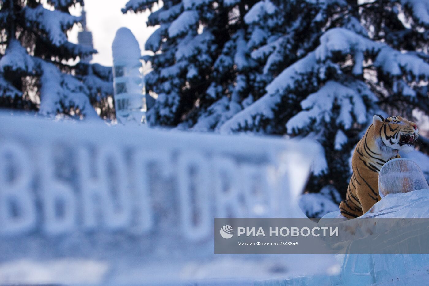 Выставка-фестиваль ледяных скульптур "Вьюговей 2010" в Москве