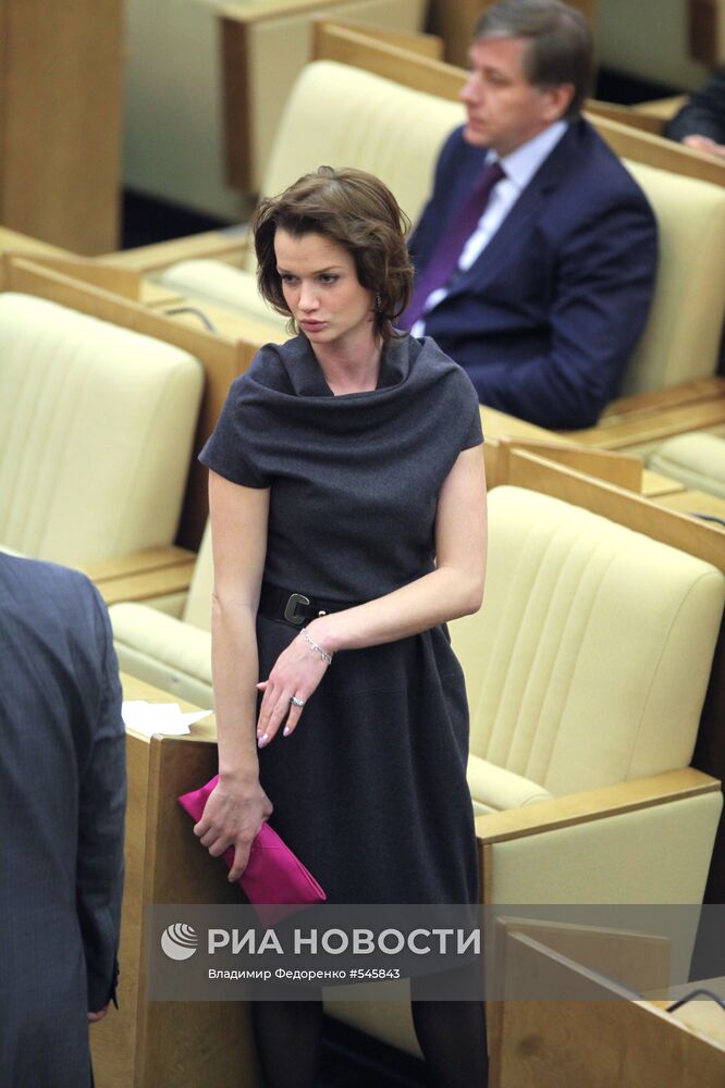 Депутаты на заседании Госдумы РФ 13 января 2010 г.