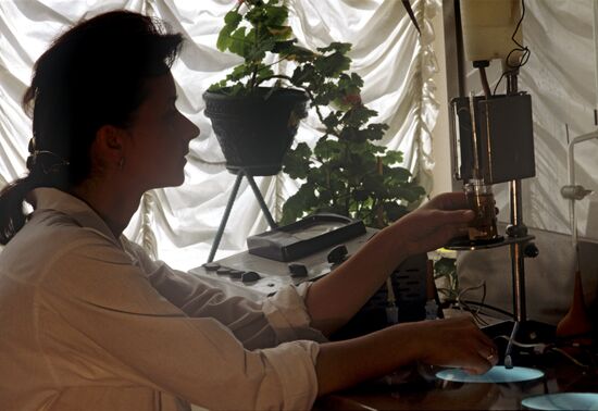 В химической лаборатории