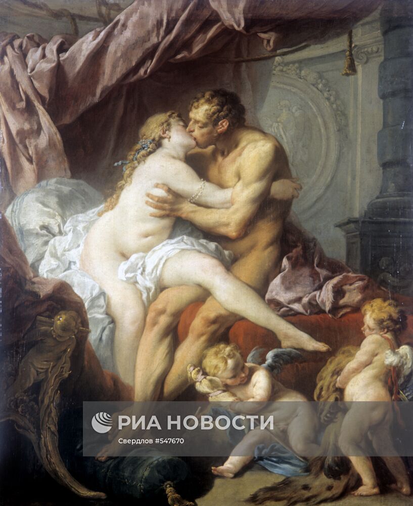 Репродукция картины "Геркулес и Омфала"