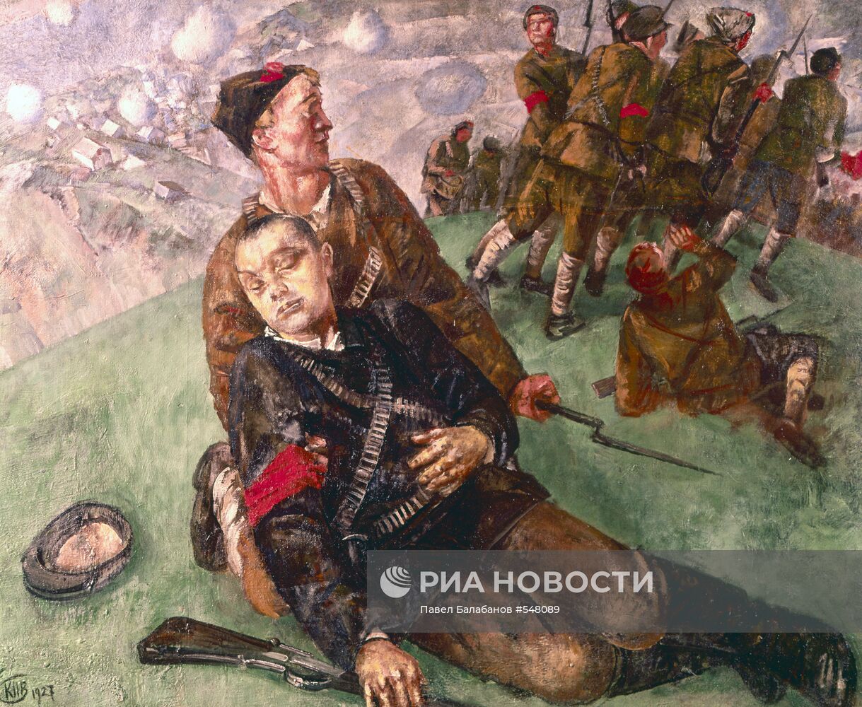 Репродукция картины "Смерть комиссара"