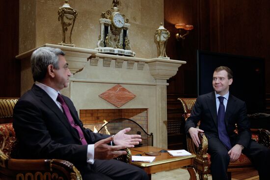 Встреча Дмитрия Медведева и Сержа Саргсяна