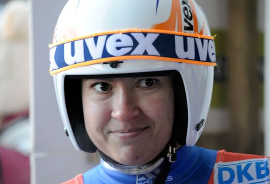 Россиянка Татьяна Иванова - чемпионка Европы по санному спорту