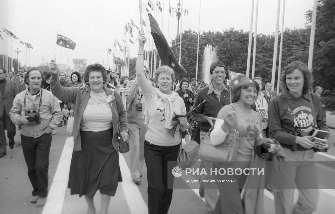 Иностранные туристы во время Олимпиады-80