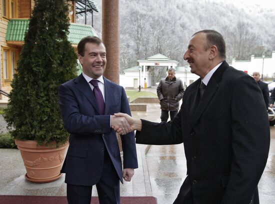 Д.Медведев и И.Алиев в Сочи