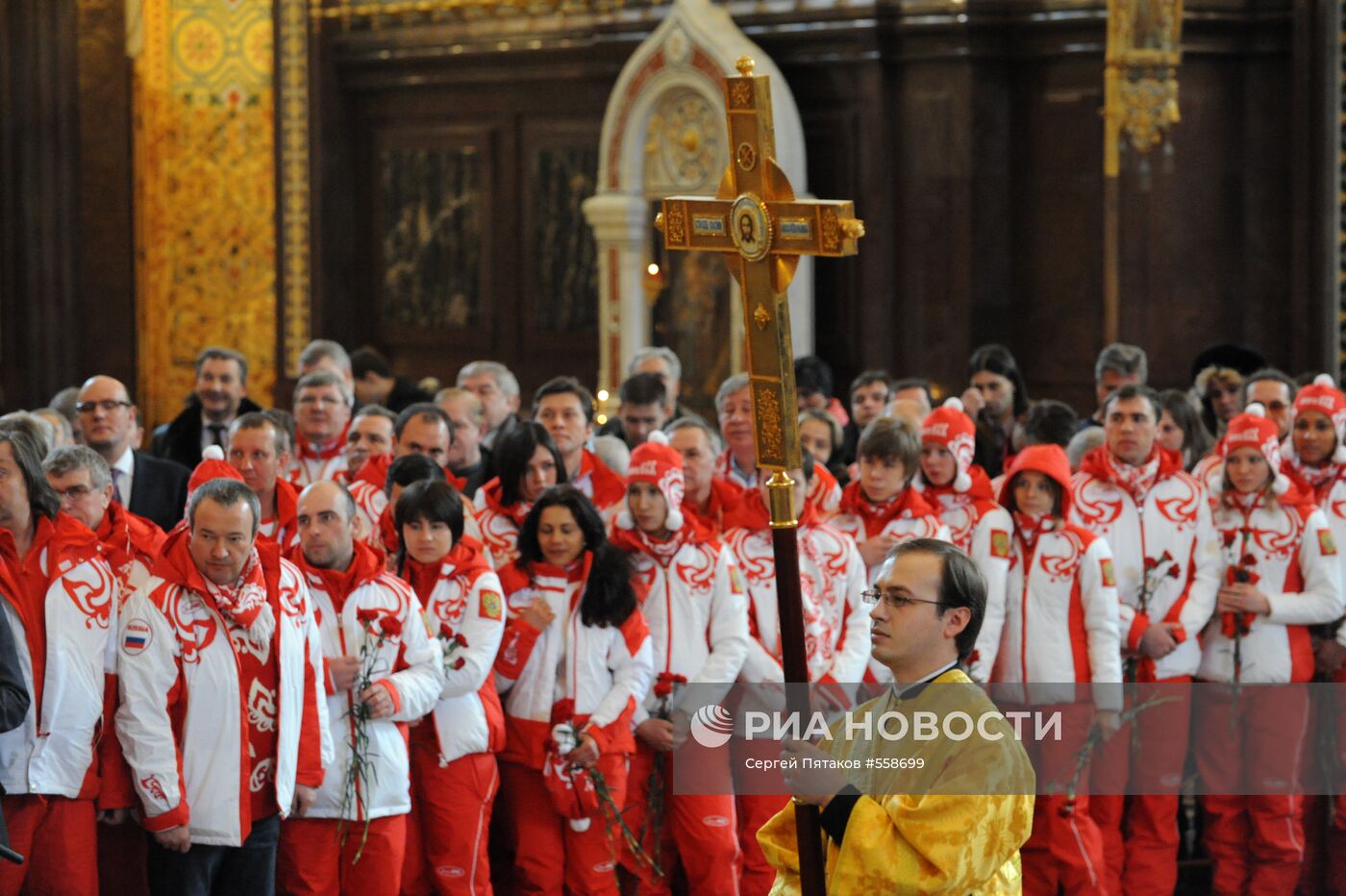 Церемония проводов олимпийцев в Храме Христа Спасителя