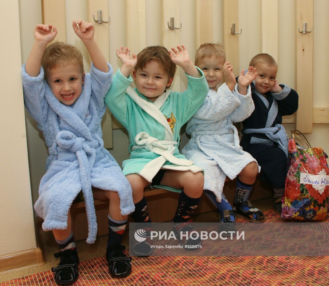 Группа закаливания в Калининградском детском саду