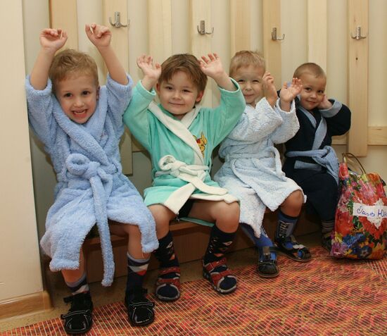 Группа закаливания в Калининградском детском саду