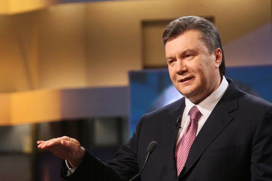 Выступление Виктора Януковича на телеканале ICTV