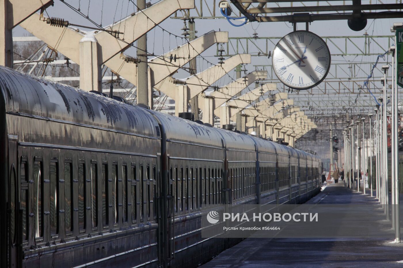 На перроне Ленинградского вокзал