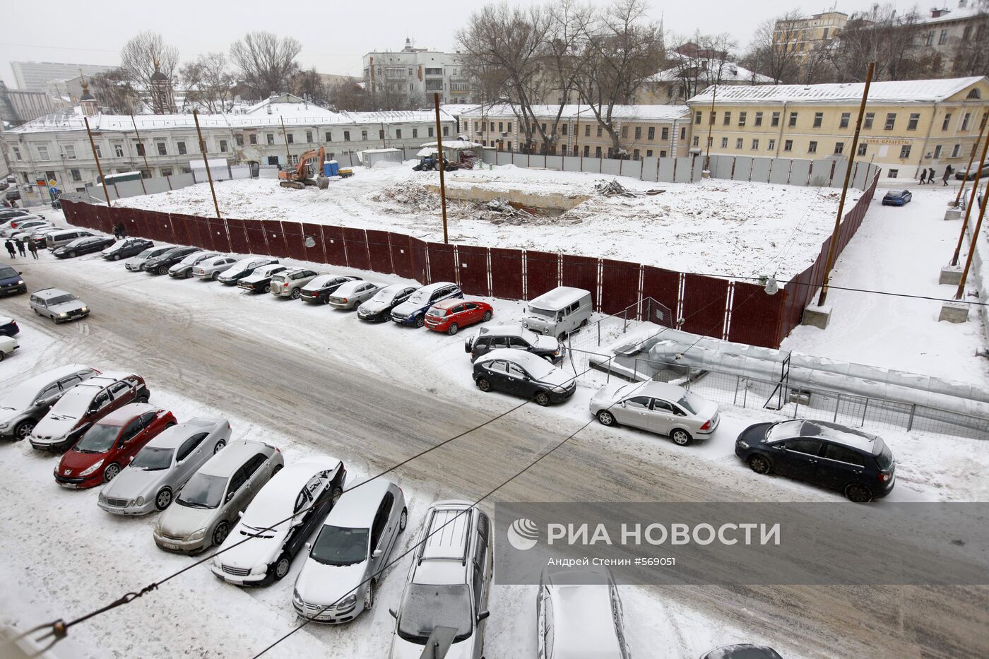 Снос здания на Хитровке