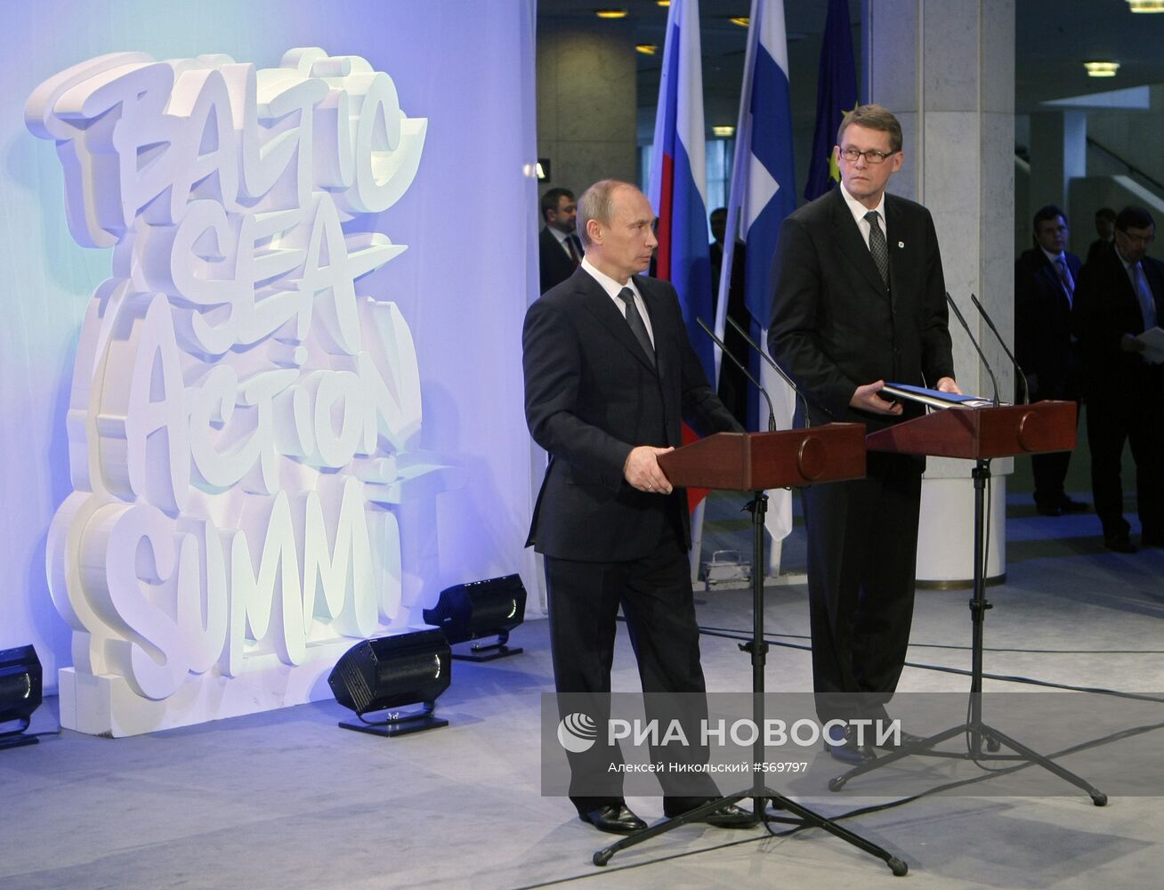 Пресс-конференция премьер-министров России и Финляндии