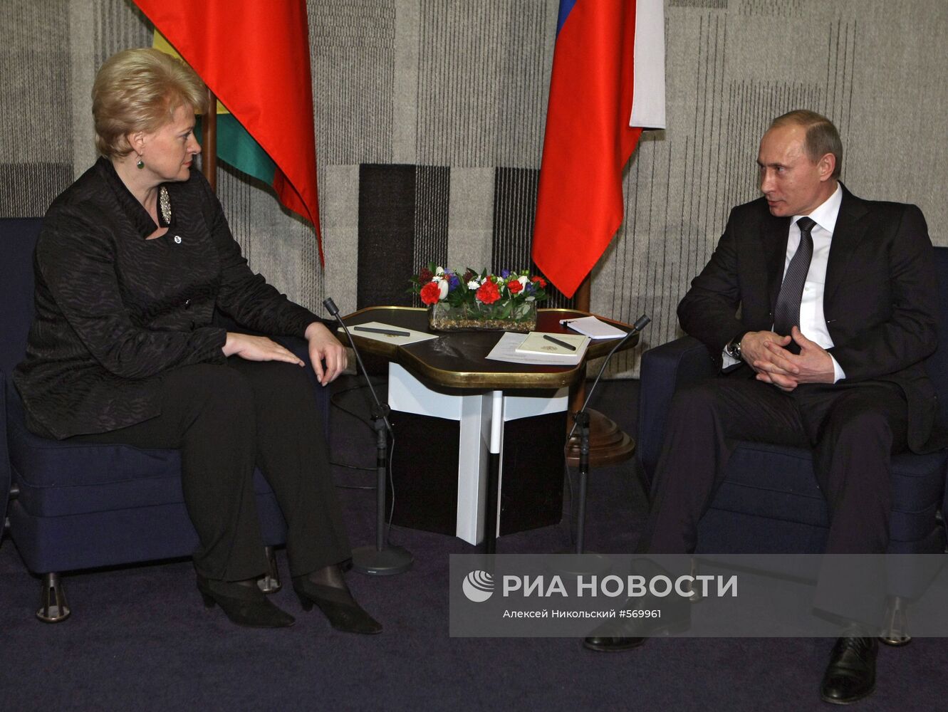 Встреча Владимира Путина с президентом Литвы