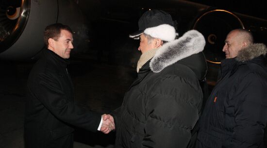 Встреча Дмитрия Медведева в аэропорту города Кемерово