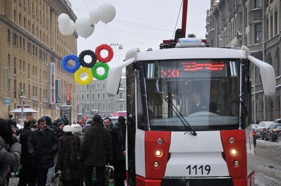 Олимпийский трамвай в Санкт-Петербурге
