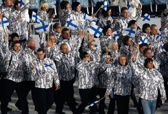 Спортсмены сборной Финляндии