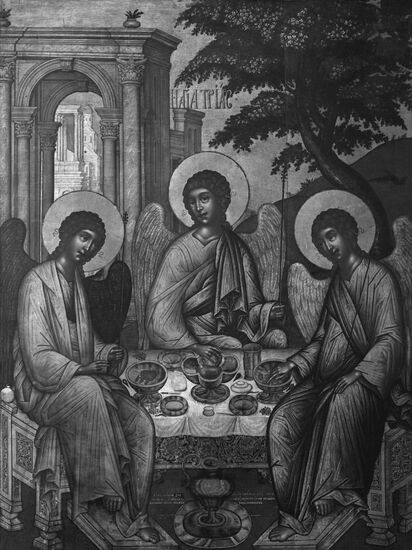 Икона "Троица" Симона Ушакова