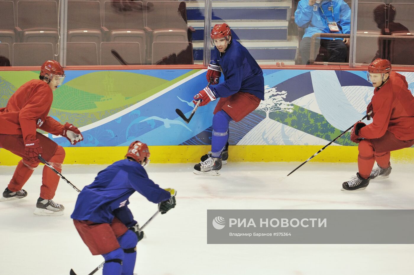 Тренировка сборной России по хоккею