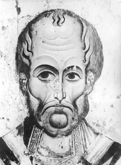 Фрагмент иконы "Святой Николай Чудотворец"