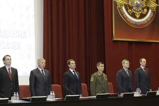 Дмитрий Медведев на заседании коллегии МВД РФ
