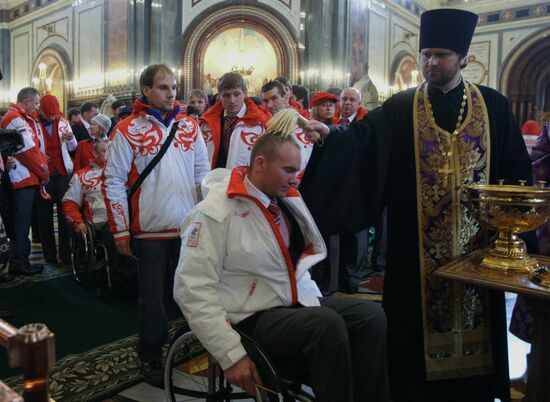 Церемония проводов российской паралимпийской команды в Ванкувер