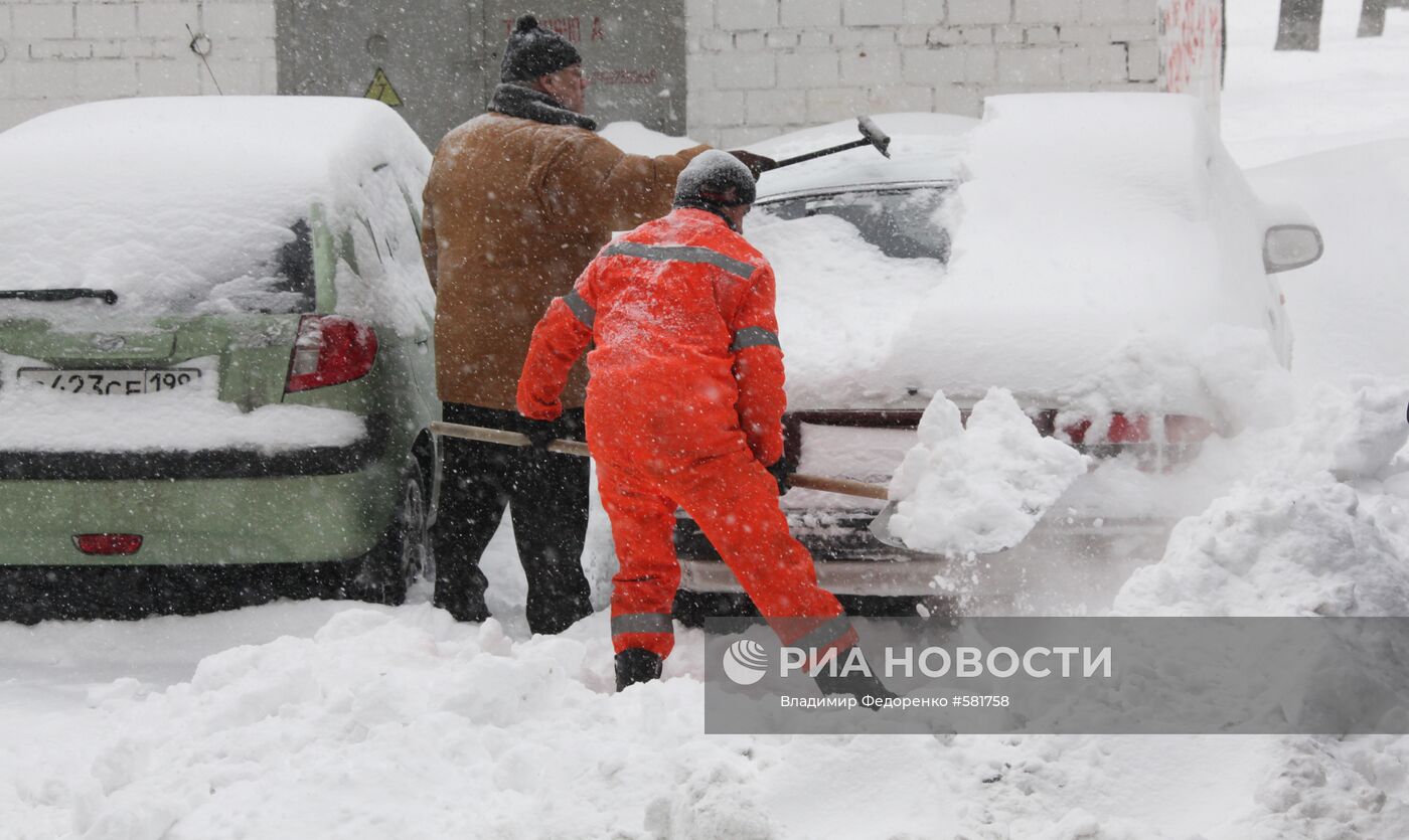 Сильный снегопад в Москве