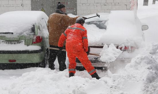 Сильный снегопад в Москве