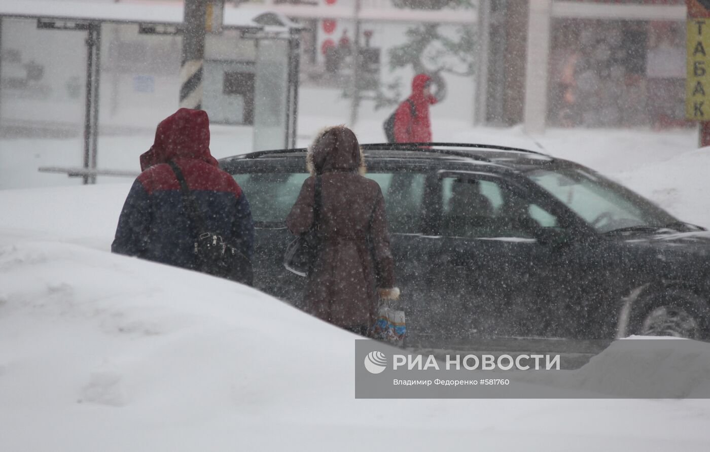 Сильный снегопад в Москве