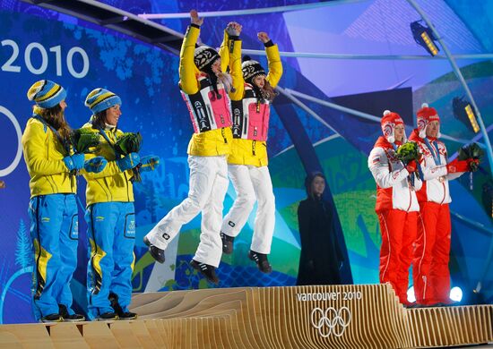 Олимпиада - 2010. Церемония награждения по итогам десятого дня