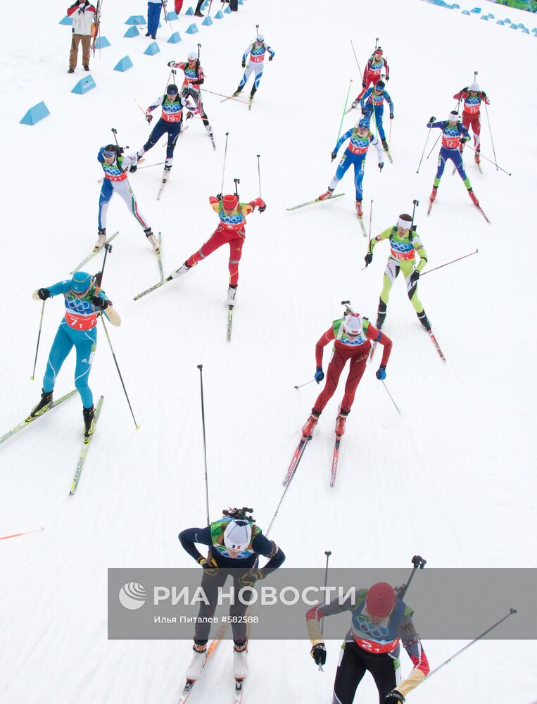 Олимпиада - 2010. Биатлон. Женщины. Эстафета 4х6 км
