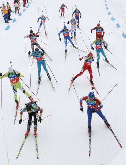 Олимпиада - 2010. Биатлон. Мужчины. Эстафета 4х7,5 км