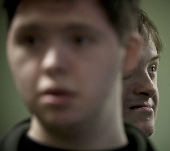 Актеры "Театра Простодушных" во время репетиции