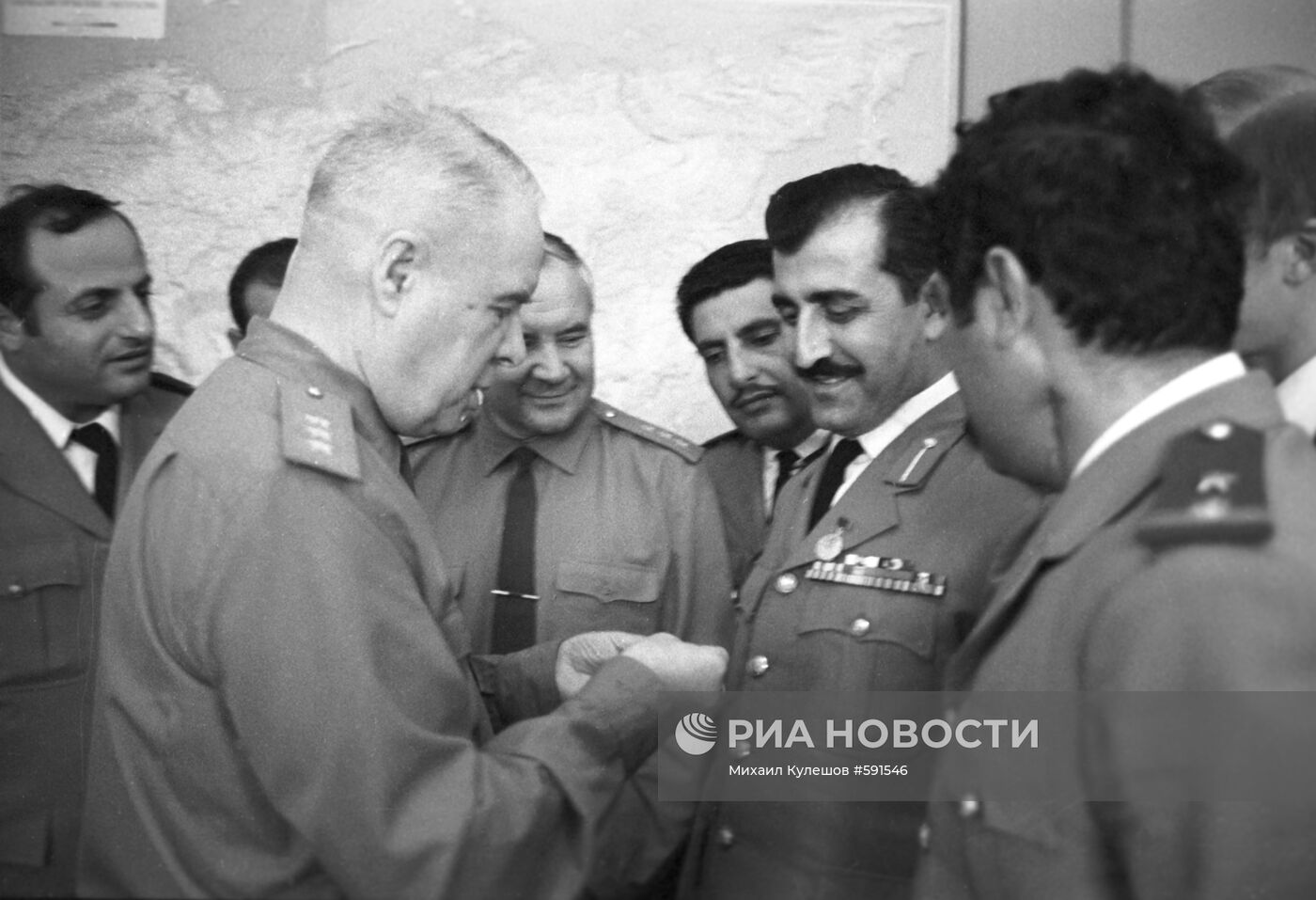 Бригадный генерал М.Шарба во время визита в СССР