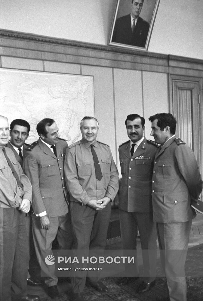 Бригадный генерал М.Шарба во время визита в СССР