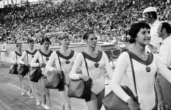 Советские гимнастки на Мюнхенской Олимпиаде