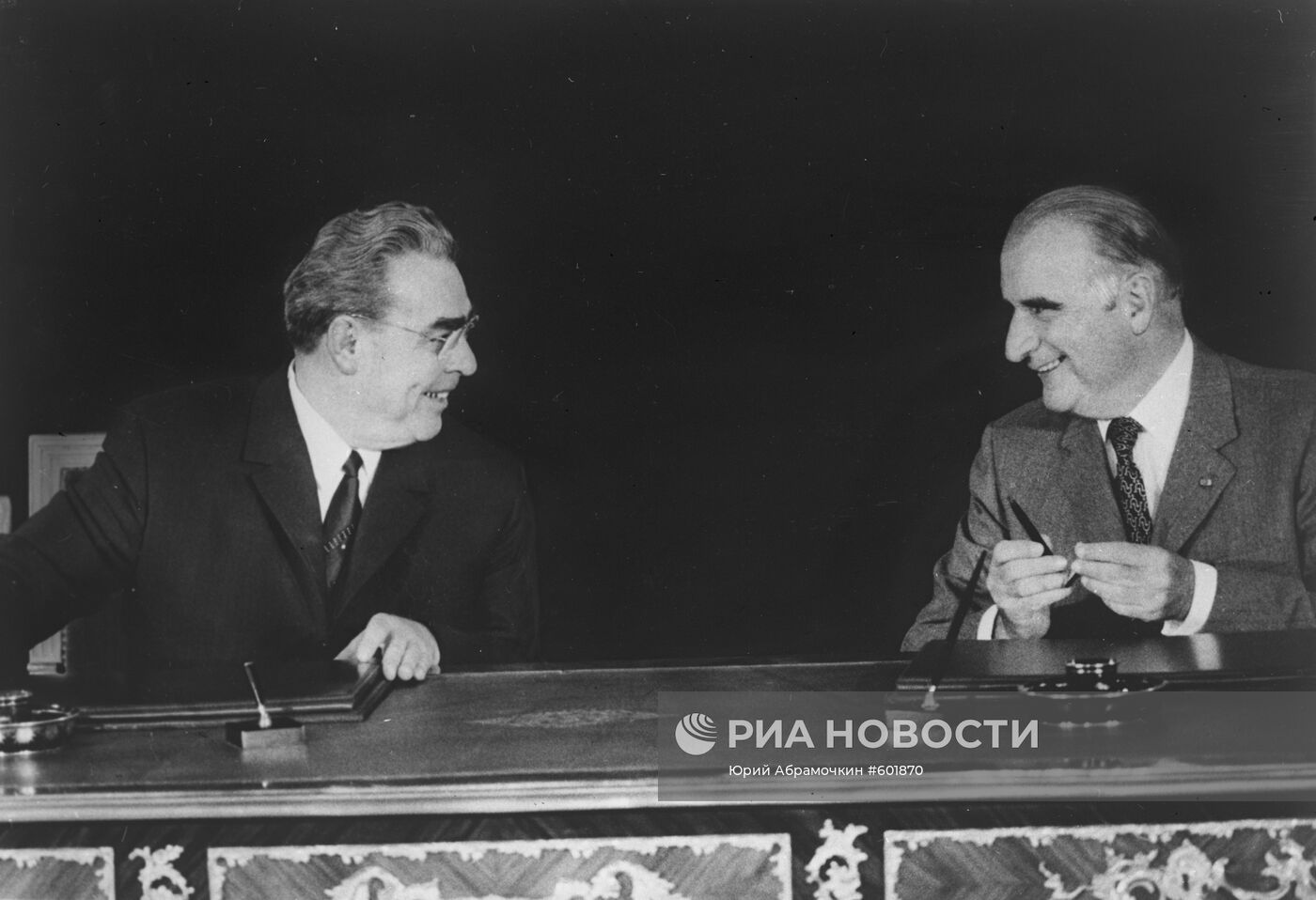 Леонид Брежнев и Жорж Помпиду