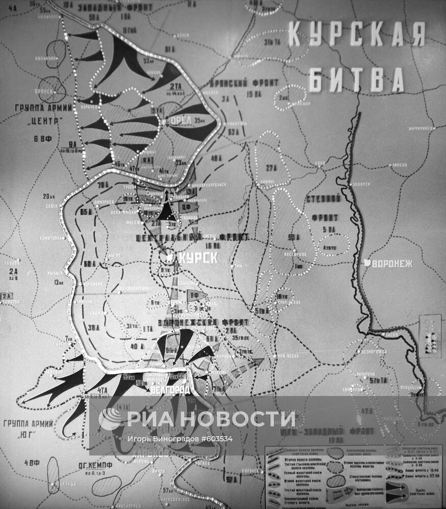 Карта военных действий на Курской дуге