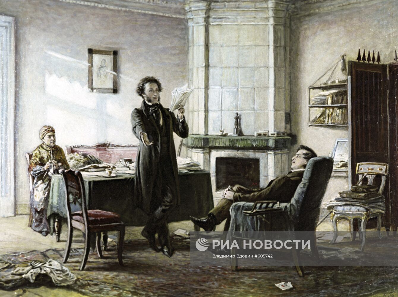 Картина Николая Ге "Пушкин в селе Михайловском"