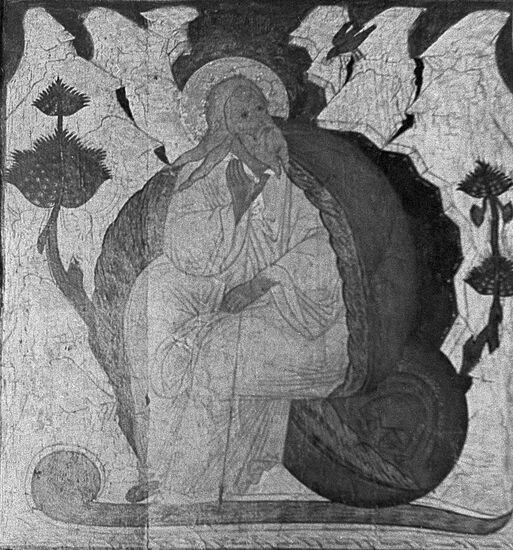 Репродукция иконы "Пророк Илья в пустыне"