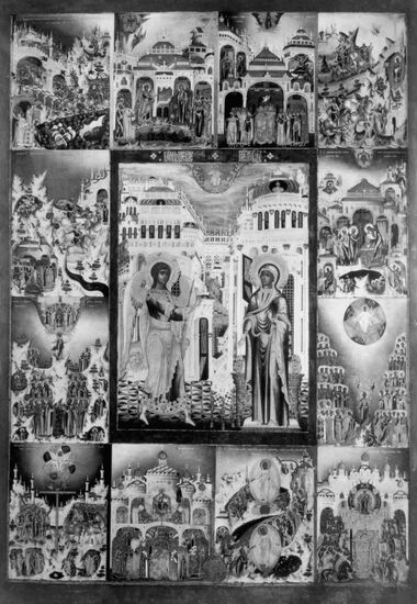 Репродукция иконы "Благовещение с акафистом"