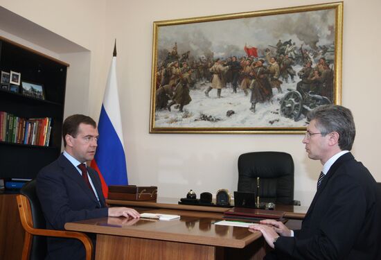 Д.Медведев с рабочей поездкой в Волгограде