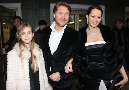 Егор Пазенко и Ольга Кабо с дочерью Татьяной