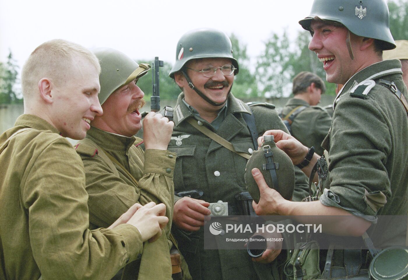Участники исторической реконструкции Курской битвы