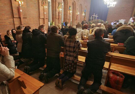 Празднование Католической Пасхи в Новосибирске