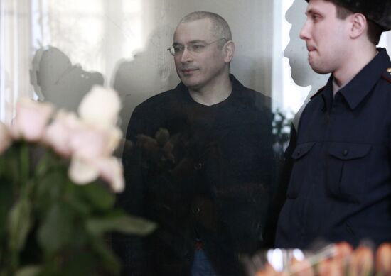 Михаил Ходорковский в Хамовническом суде Москвы