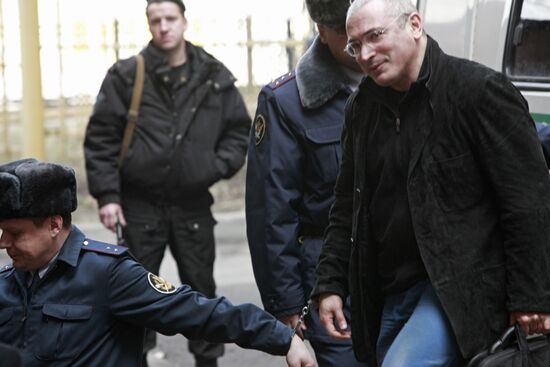 Михаил Ходорковский в Хамовническом суде Москвы
