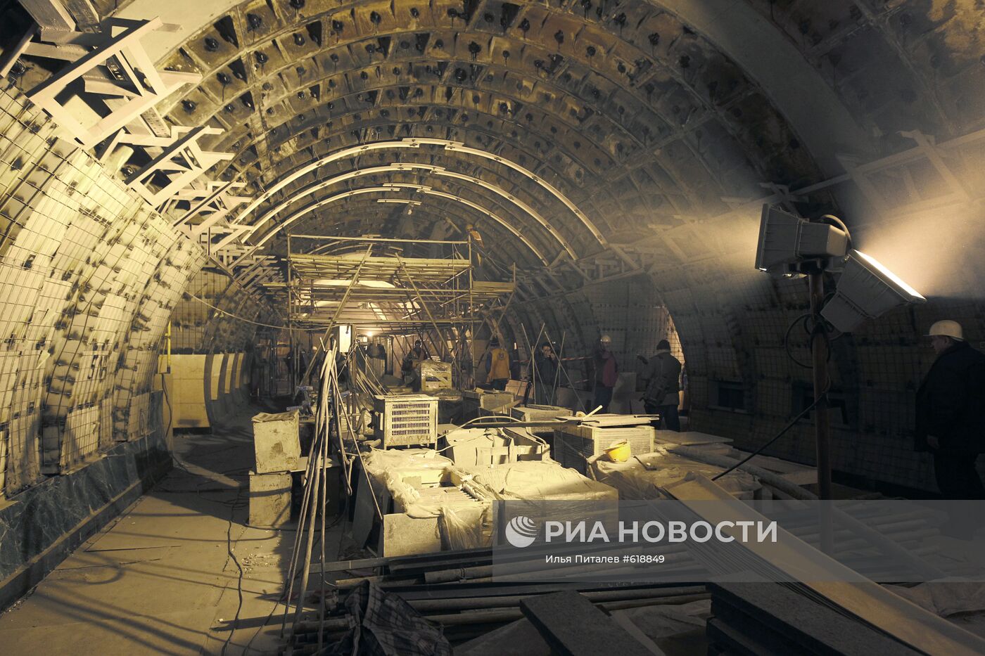 Строительство станций метро "Достоевская" и "Марьина роща"