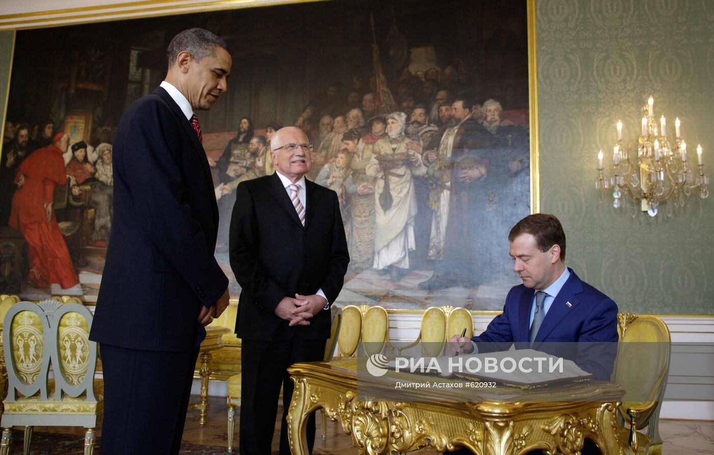 Дмитрий Медведев в резиденции президента Чехии в Пражском Граде